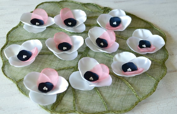 6 X Marfil Con Espuma De Champagne Blush centro color pálido Peonía Rosas 9cm