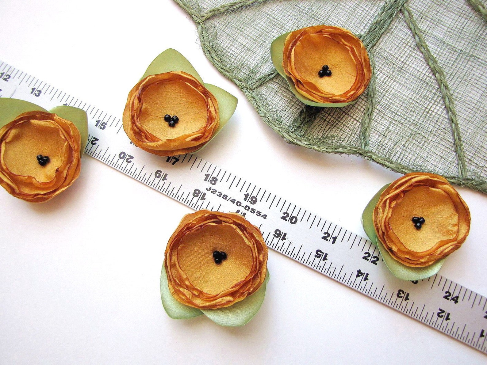 Fabric Flower Appliques Fabric Embellishments Artificial Etsy