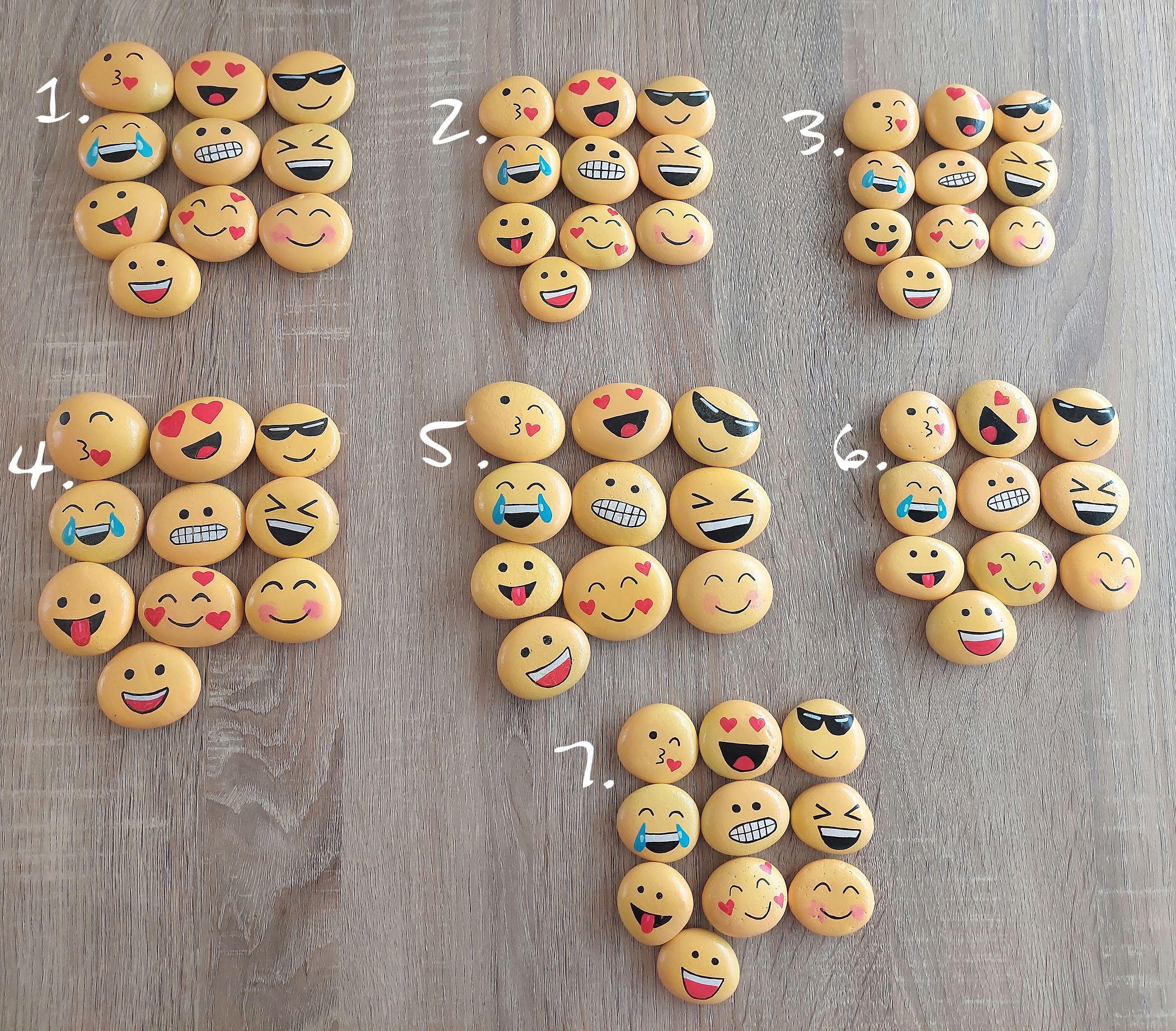 Kindness Rocks Smily Painted Kindness Rocks, Emoji Rocks, Smiley Face Stones, Garden Decor ...