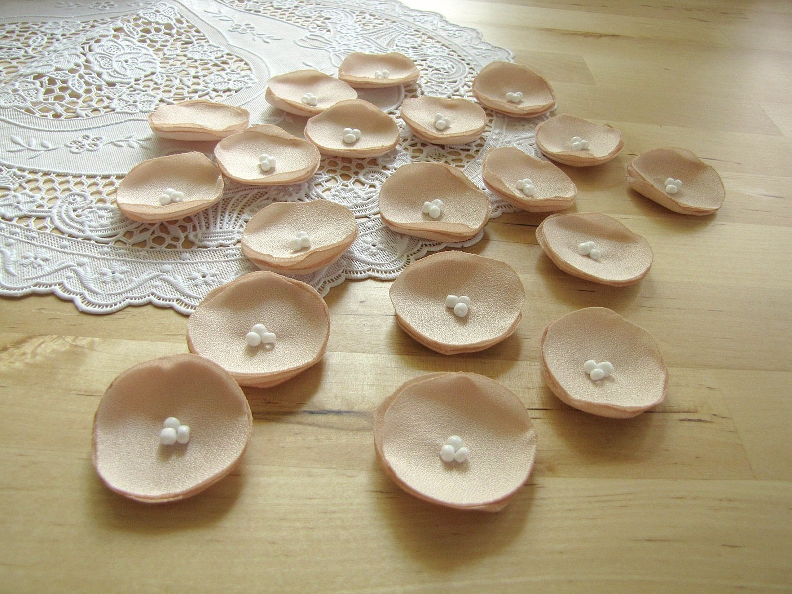 Fabric Flower Appliques Sew on Flower Appliques Floral Etsy