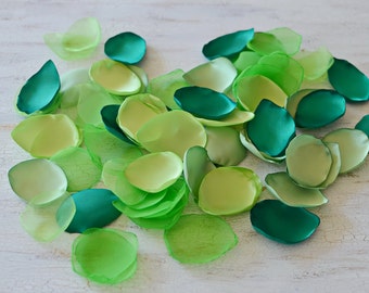 Handmade satin, organza appliques, leaf appliques, supplies for crafts, loose silk petals, fabric petals, diy flowers (100pcs)- GREEN LEAVES