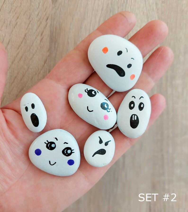 Painted Kindness Rocks, Pumpkin Rocks, Jack-o-lantern Stones, Garden ...