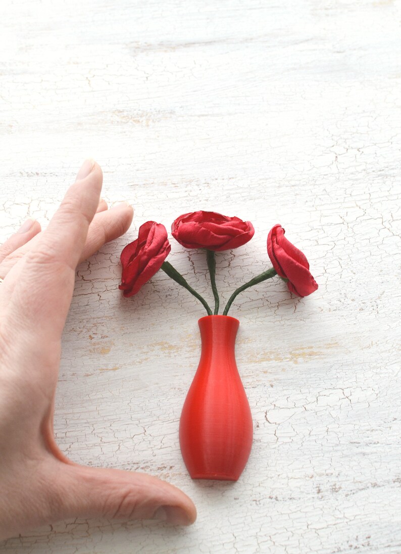 Vase Fridge Bud Vase With Flowers Etsy