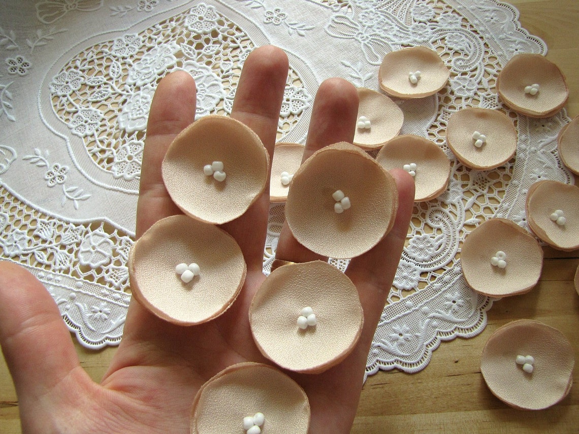 Fabric Flower Appliques Sew on Flower Appliques Floral Etsy