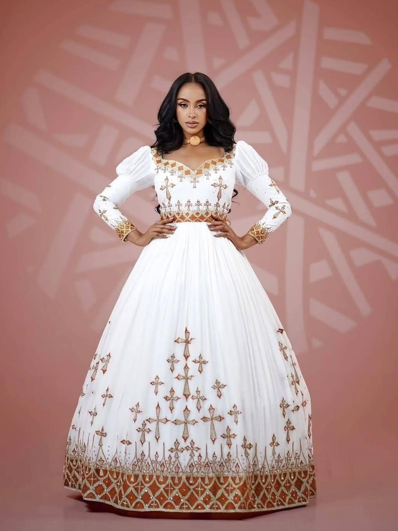 Ethiopian Traditional Wedding Dress – Luxury Habesha Bridal Gown With Ethiopian Traditional Wedding Dress – Luxury Habesha Bridal Gown With