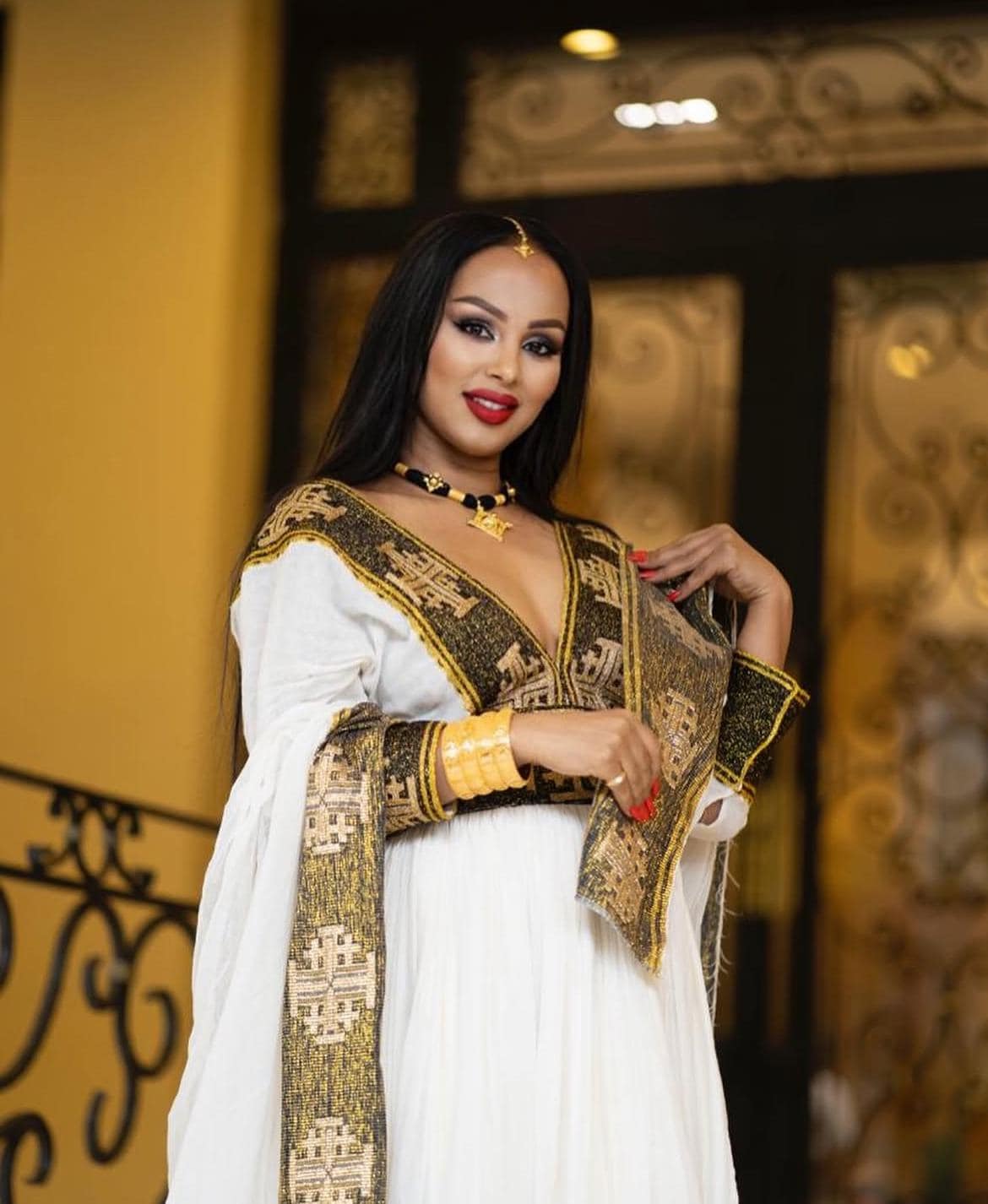 black and gold habesha dress Radiant Corset Habesha Dress: with Black and Golden Embroidery Traditional Ethiopian Dress Simple Habesha Kemis XS