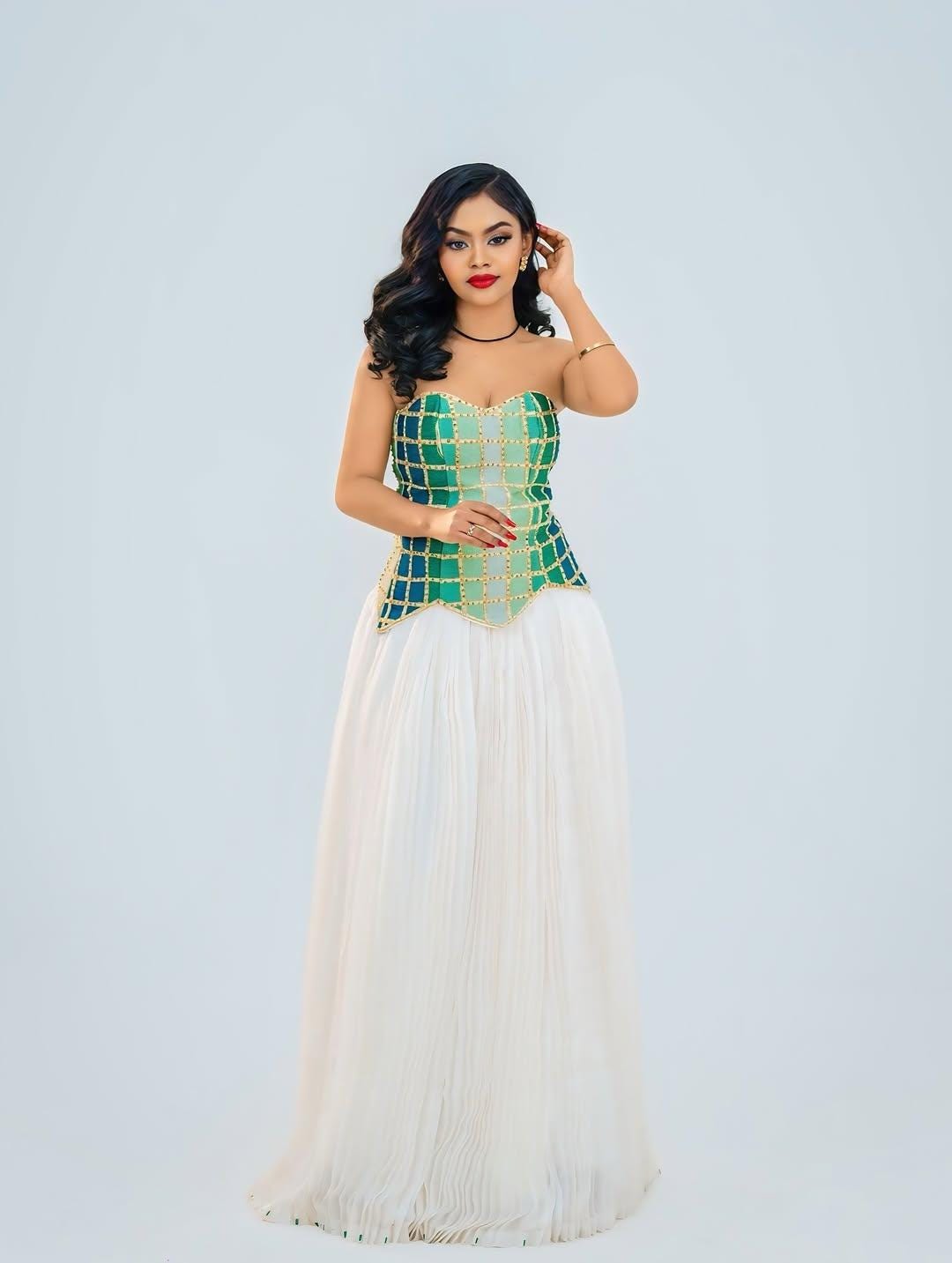 off the shoulder ethiopian dress Off Shoulder Traditional Ethiopian Dress. (customizable)