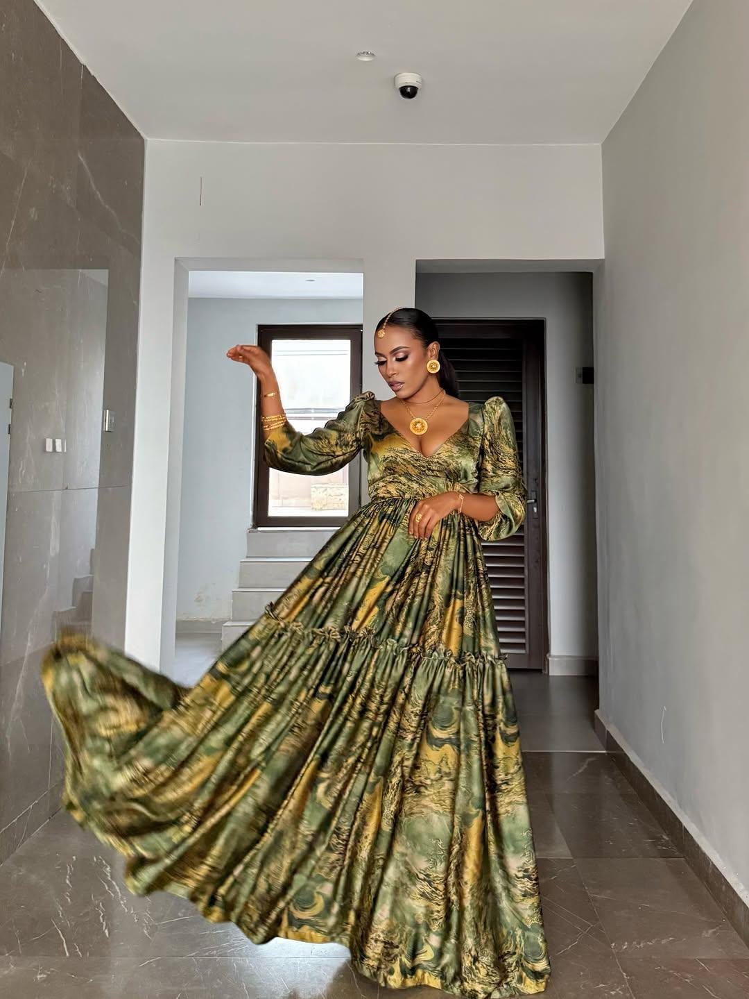 chiffon habesha dress Green Flowing – Elegant Ethiopian Silk Shiffon Traditional Dress for Weddings Size:S(34/36) Petite Wedding Guest Dresses PD4657ADustyBlue Ethiopian chiffon fabric making it an essential