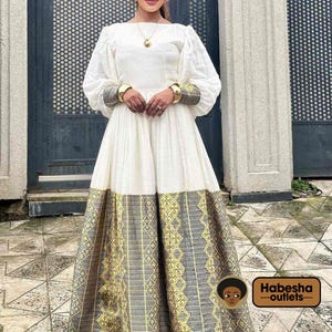 Elegant Habesha Kemis - Habesha dress for wedding, graduation and special occasions