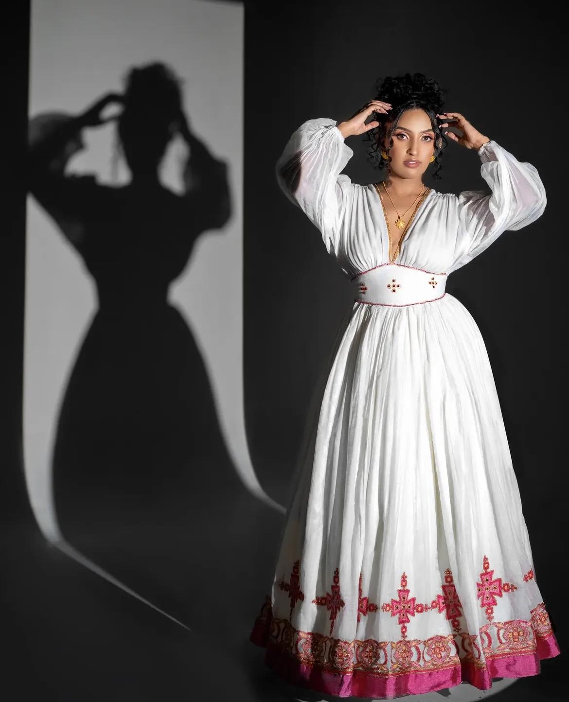 Handmade Habesha Dress: Ethiopian Wedding & Graduation Attire