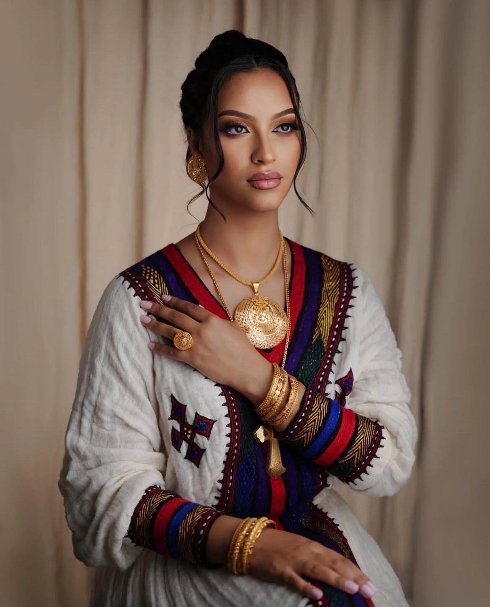 Elegant Ethiopian and Eritrean Habesha Dress