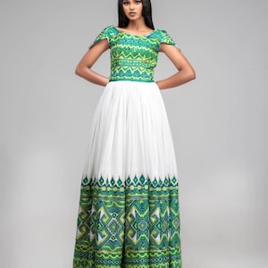 Eritrean and Ethiopian Wedding Dress – Custom Habesha Zuria with Handmade Details