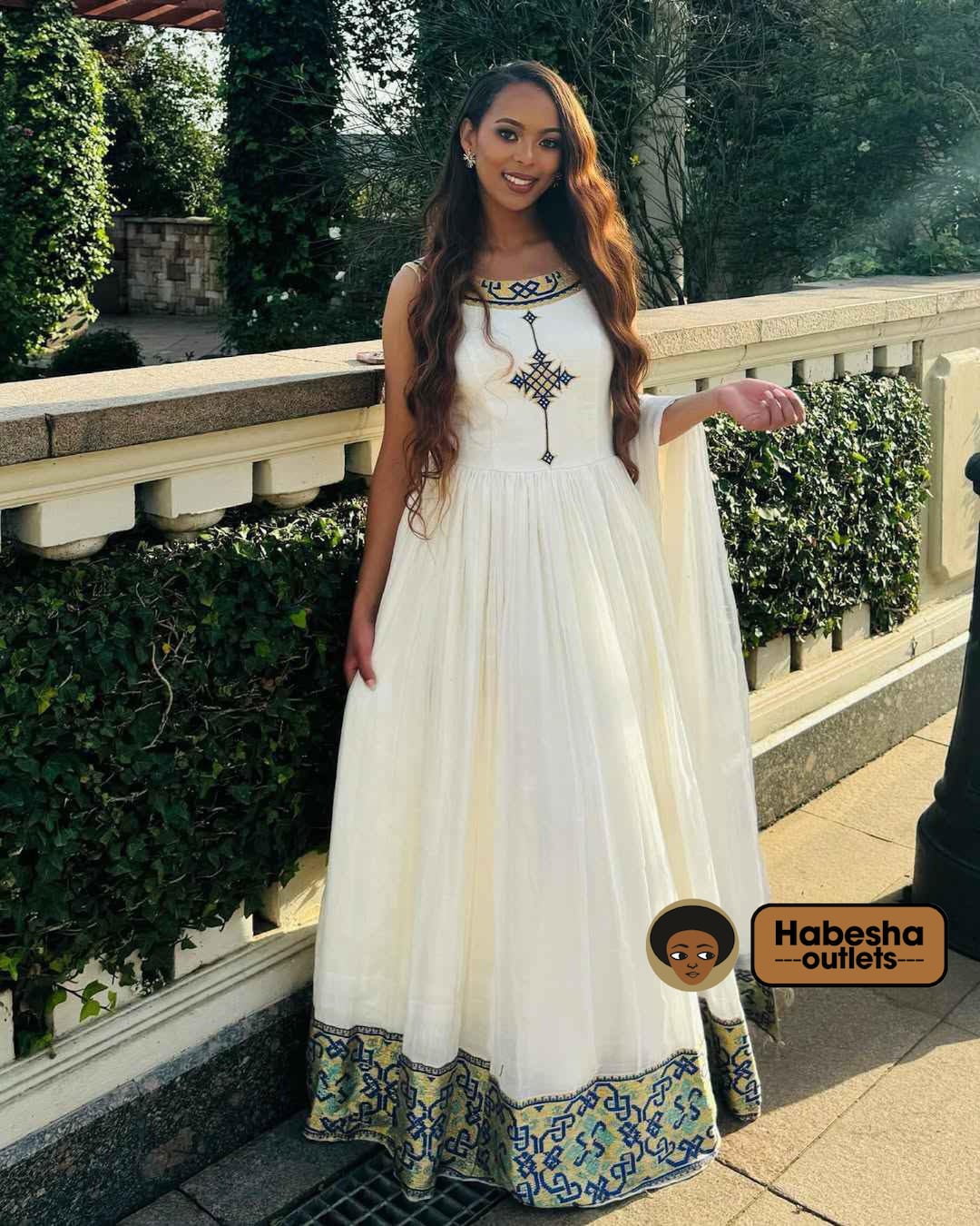 Pink Habesha Zuria – Luxurious Hand-Embroidered Ethiopian Traditional Dress for Weddings, Cultural Festivals, and Special Occasions main image 0