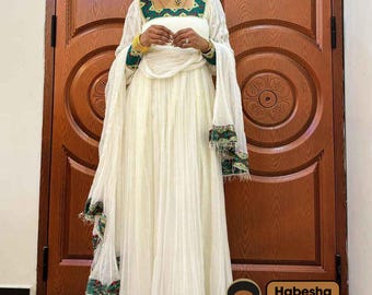 Elegant Habesha Kemis: Modern Ethiopian Dress