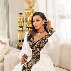 Modern Habesha Dress – Ethiopian Cultural Dress | Traditional Zuria & Habesha Kemis for Women