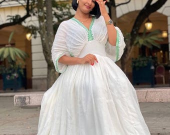Elegant Habesha Kemis: Modern Ethiopian Dress