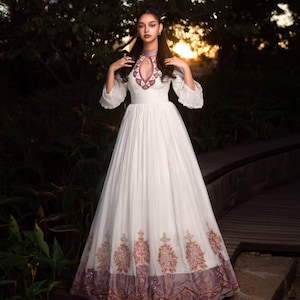 Luxury Handcrafted Habesha Dress – Eritrean and Ethiopian Traditional Zuria for All Occasions