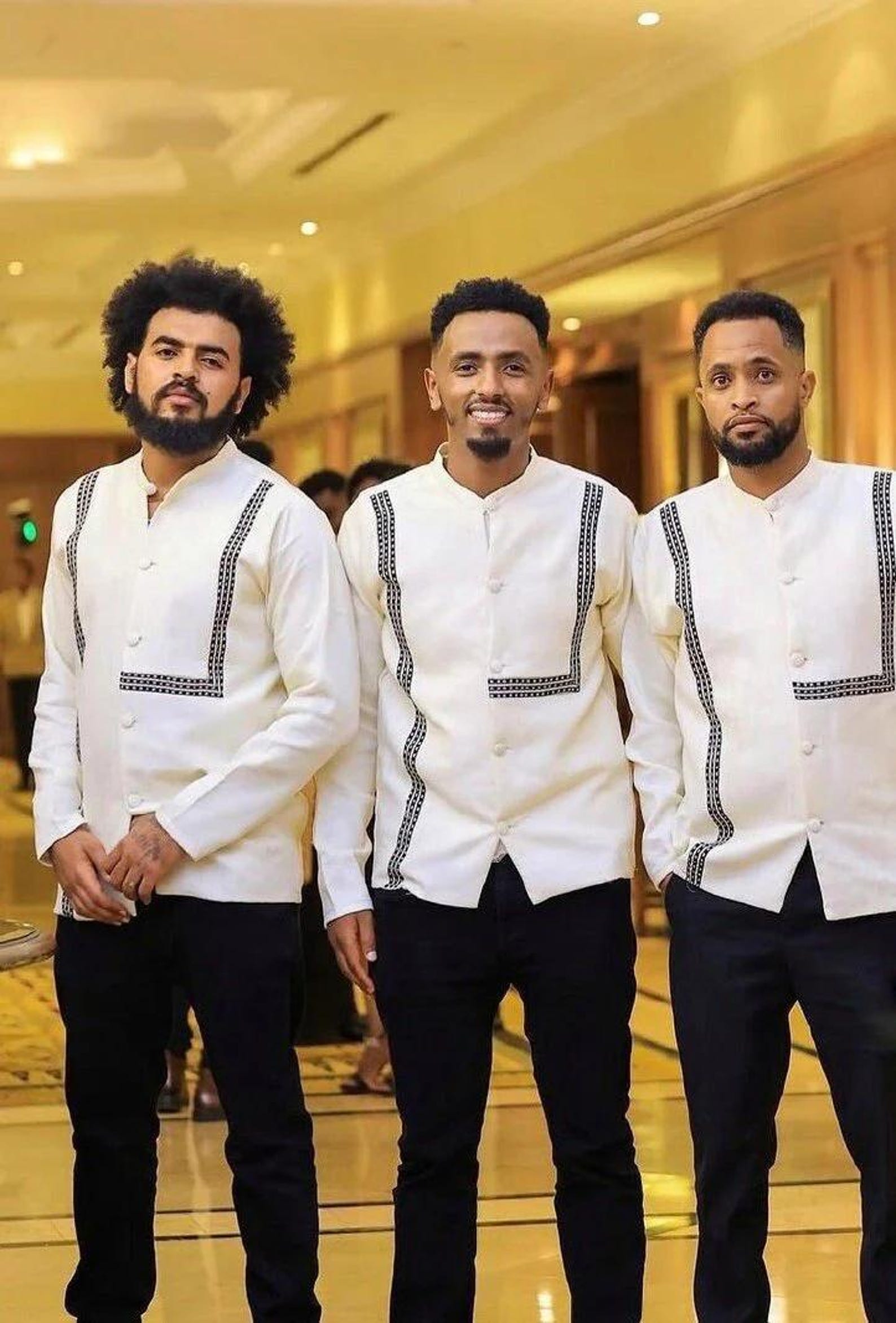 Modern Habesha Shirt for Men: Ethiopian Cultural Clothing - Etsy