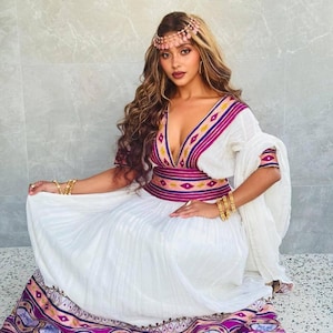 Ethiopian and Eritrean Habesha Dress – Elegant Handmade Zuria for Cultural Events and Gift Giving