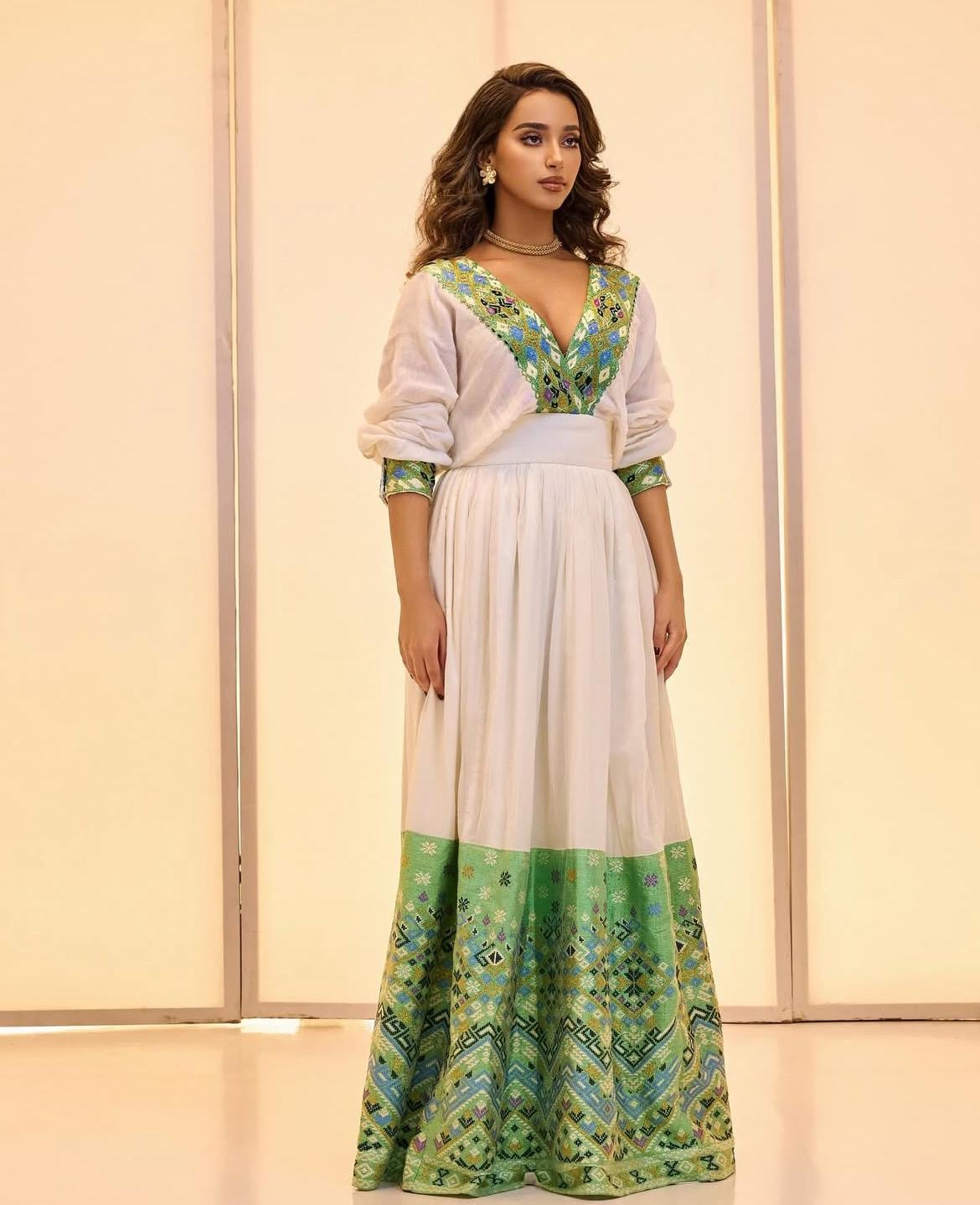 habesha graduation dress Off-Shoulder Modern Ethiopian graduation dress
