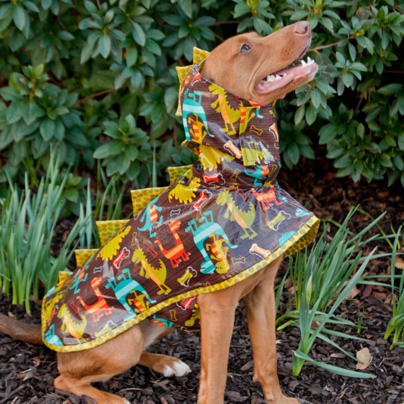 Dinosaur Dog Raincoat Waterproof Dog Coat Dog Raincoat With Etsy
