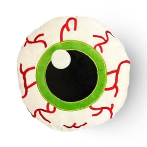 12&quot; Bloodshot Eyeball Plush Pillow. Halloween Pillow. Halloween Home Decor. Free Shipping!  Spooky eye Horror decoration. Occult/ Geek Gift!