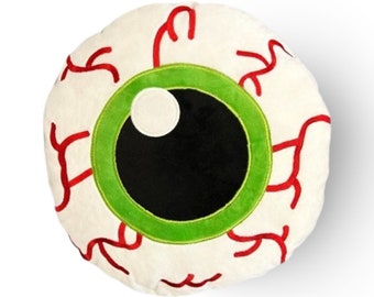 Bloodshot Eyeball Plush Pillow: Spooky Halloween Home Decor