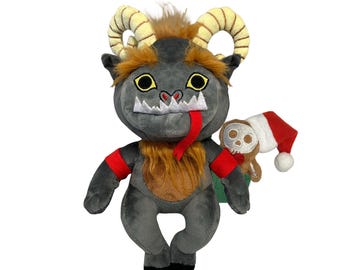 Krampus pluche pop met mini GingerDead: knuffel Creepmas