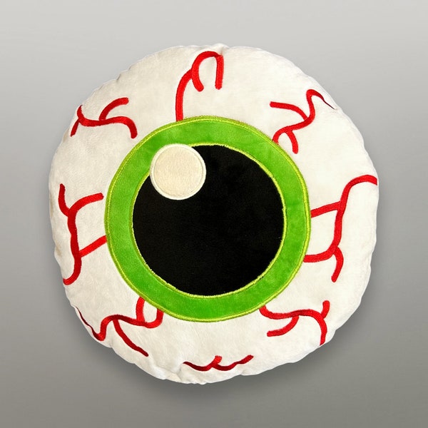 12" Bloodshot Eyeball Plush Pillow. Halloween Pillow. Halloween Home Decor. Free Shipping!  Spooky eye Horror decoration. Occult/ Geek Gift!