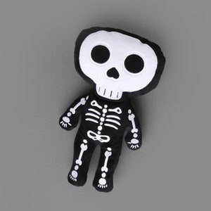 12" Skeleton Plushie. Goth plush. Skull plush doll. Halloween /gothic home decor. Halloween plush. Free shipping!