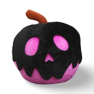 6&quot; Poison Apple Plush. Skull apple. Snow White inspired / Evil Queen Cosplay Prop plush apple. Halloween plushie.