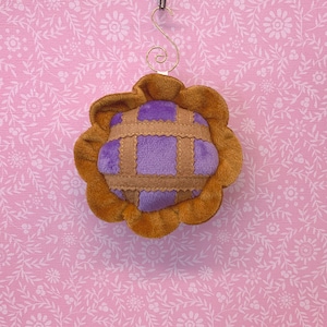 Blueberry Pie Plush Ornament.  Sweet Dessert Pastry Plush.  Christmas Holiday ornament. Free Shipping! Christmas/ Holiday Stocking stuffer