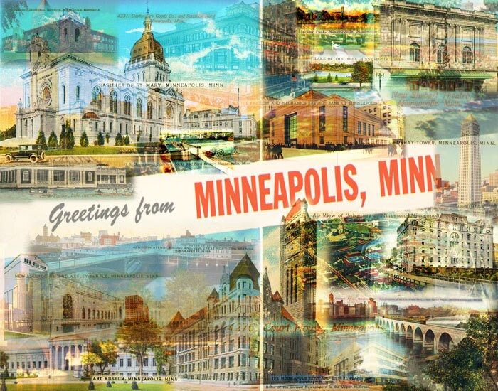 Greetings From Minneapolis 5 X 7 Greeting Card Minneapolis, MN Etsy
