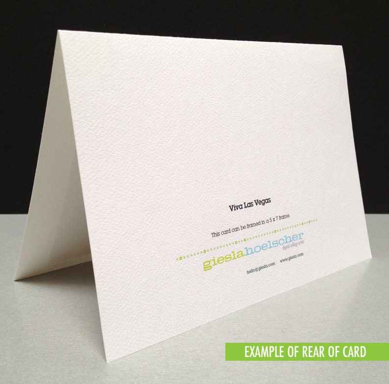 Viva Las Vegas 5 X 7 Greeting Card Las Vegas, NV Etsy