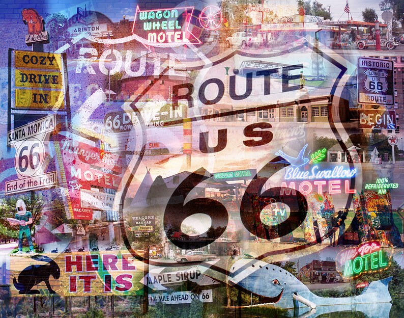 Route 66 11 x 14 Matted Print The Mother Road image 4