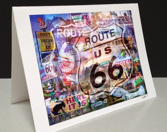 Route 66 5 x 7 Greeting Card - "The Mother Road"