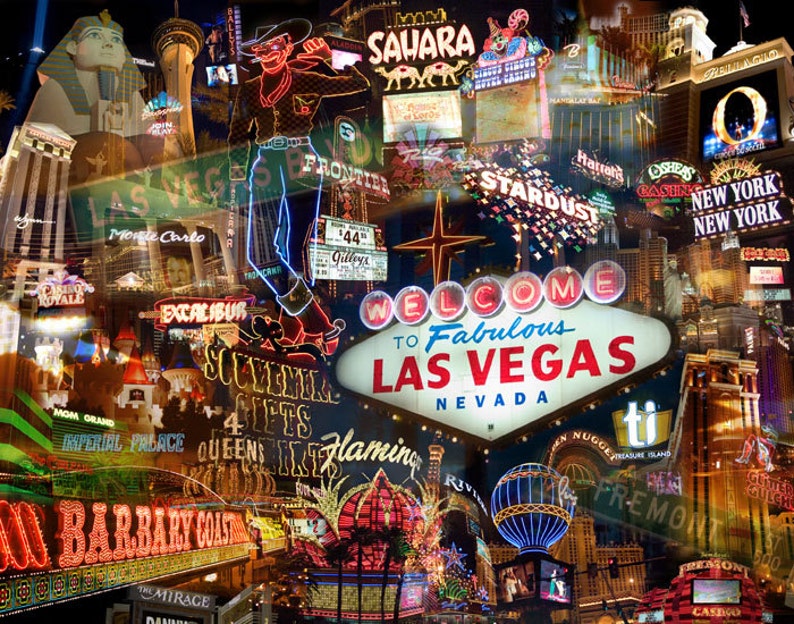 Viva Las Vegas 5 X 7 Greeting Card Las Vegas, NV Etsy