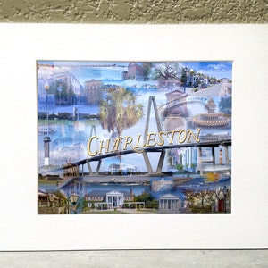 Charleston South Carolina 11 x 14 Matted Print - &quot;Lowcountry Love&quot;