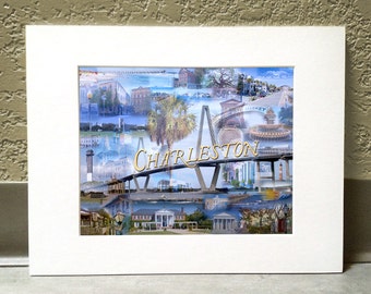 Charleston South Carolina 11 x 14 Matted Print - "Lowcountry Love"