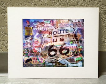 Route 66 11 x 14 Matted Print - "The Mother Road"