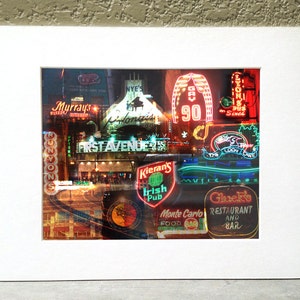 Nightlife in Minneapolis 11 x 14 Matted Print - Minneapolis, MN