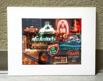 Nightlife in Minneapolis 11 x 14 Matted Print - Minneapolis, MN