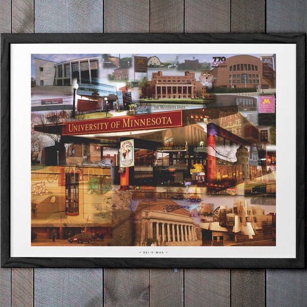 Ski-U-Mah 22 x 28 Poster  - University of Minnesota - Twin Cities, Minneapolis MN *Overstock Clearance*