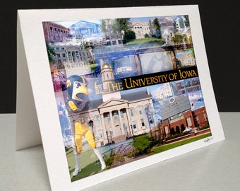 University of Iowa 5 x 7 Greeting Card - "Hawkeye Nation"