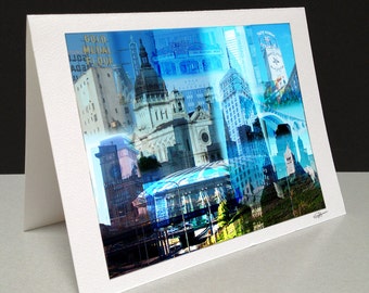 Biglietto d'auguri 5 x 7 per la storia di Minneapolis - Minneapolis, MN