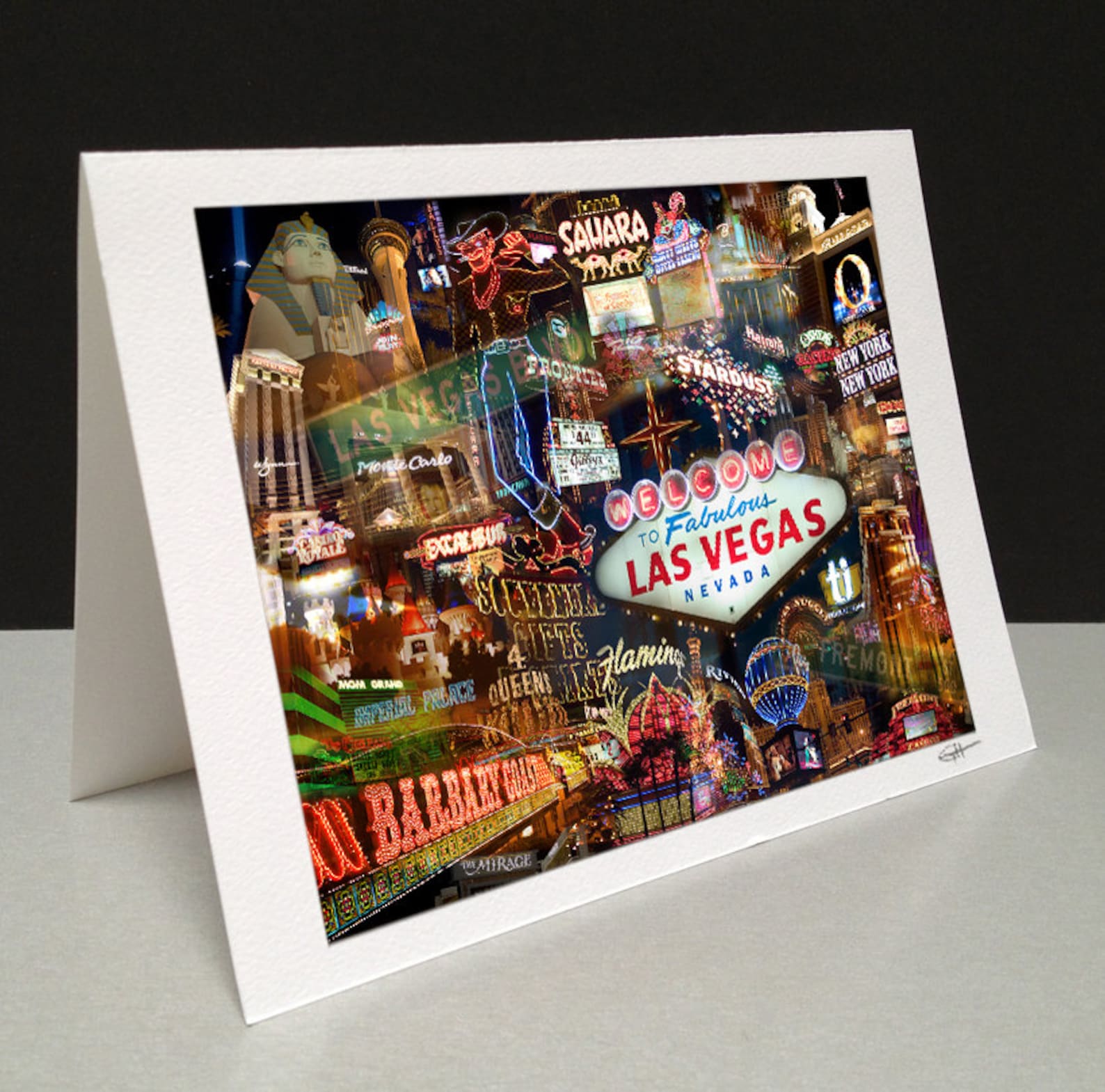 Viva Las Vegas 5 X 7 Greeting Card Las Vegas, NV Etsy