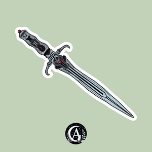 Sticker Fantasy Schwert - Bookish Sticker - Holo, Aufkleber, Journal, Bookjournal, Acotar, Cassian, Azriel, Dolch, Rubin, Saphir, Smaragd
