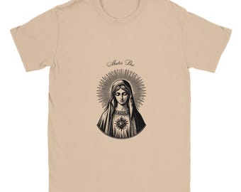 Mother Mary T-shirt with Ave Maria Prayer
