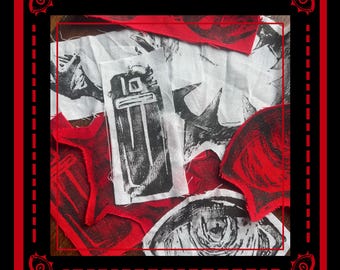 Handmade Lino Print Punk Patches - Alternative inspired patches