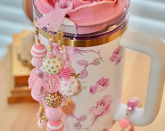 The Garden Party- loveshackfancy LSF accessory set for Ribbon Rosa and the pink Holiday Quencher. Cup NOT included. Please read description